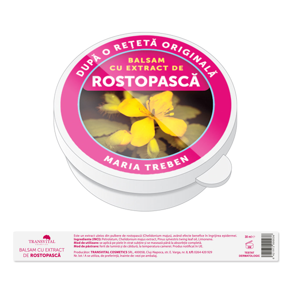 BALSAM CU EXTRACT DE ROSTOPASCĂ, 30ml