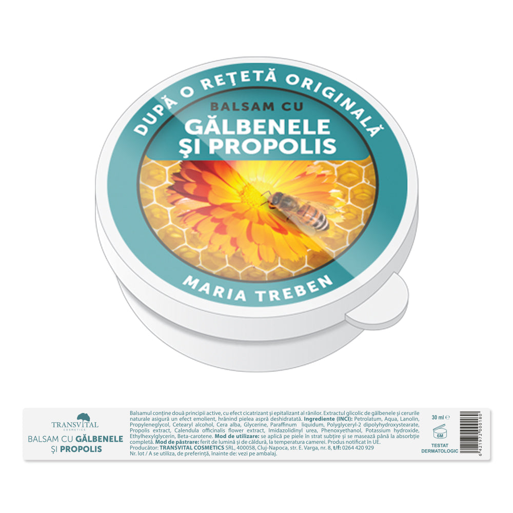 BALSAM CU GĂLBENELE ŞI PROPOLIS, 30ml