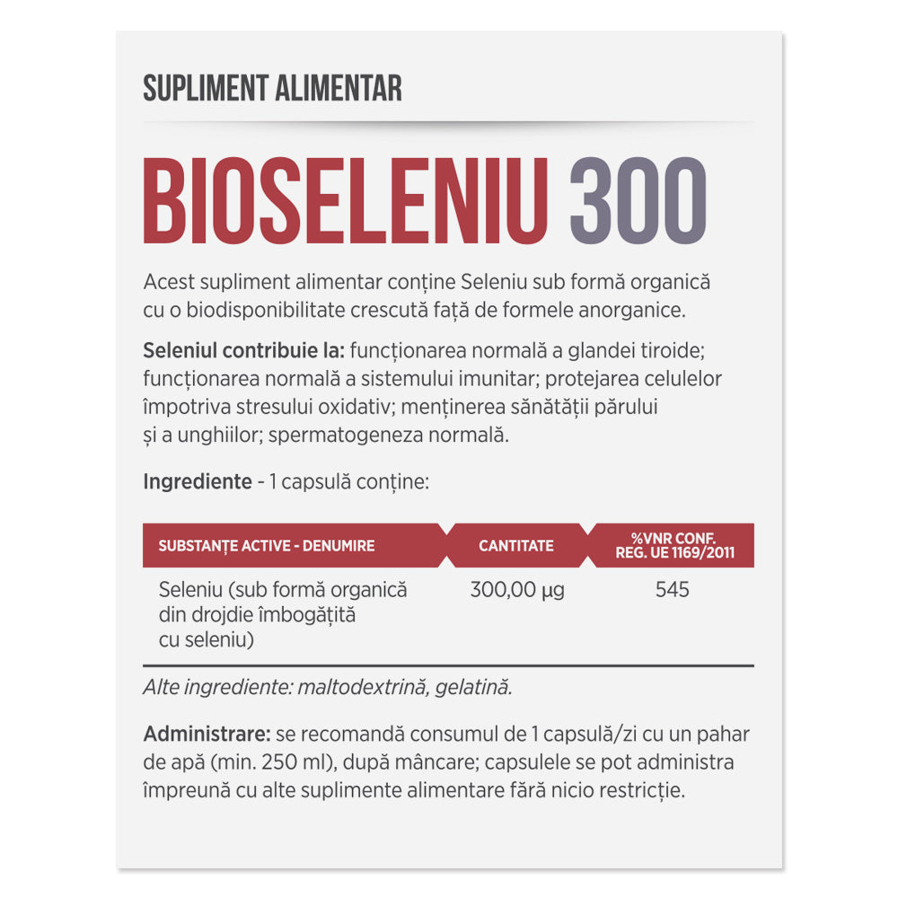 BIOSELENIU 300, 30 capsule