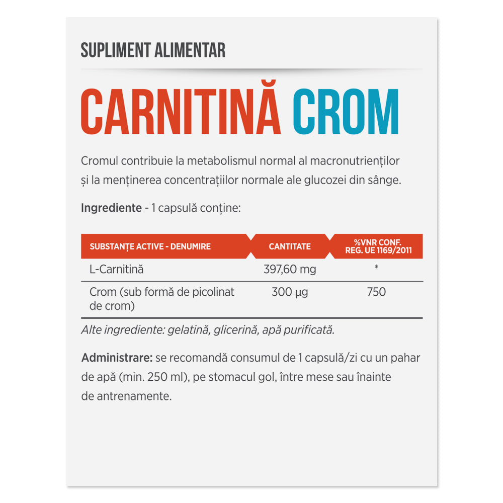 CARNITINA CROM, 30 capsule