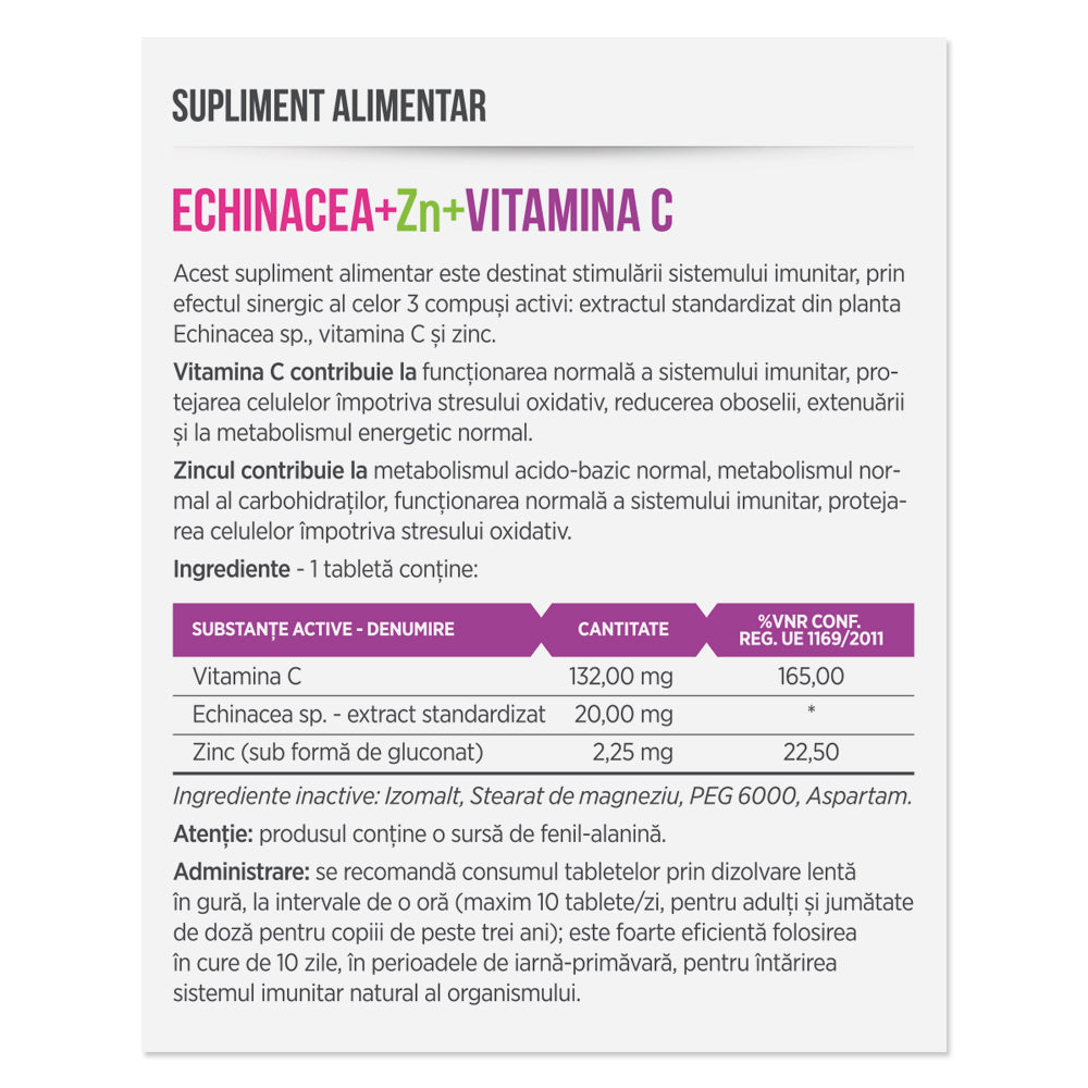 ECHINACEA + ZINC + VITAMINA C - PARAPHARM