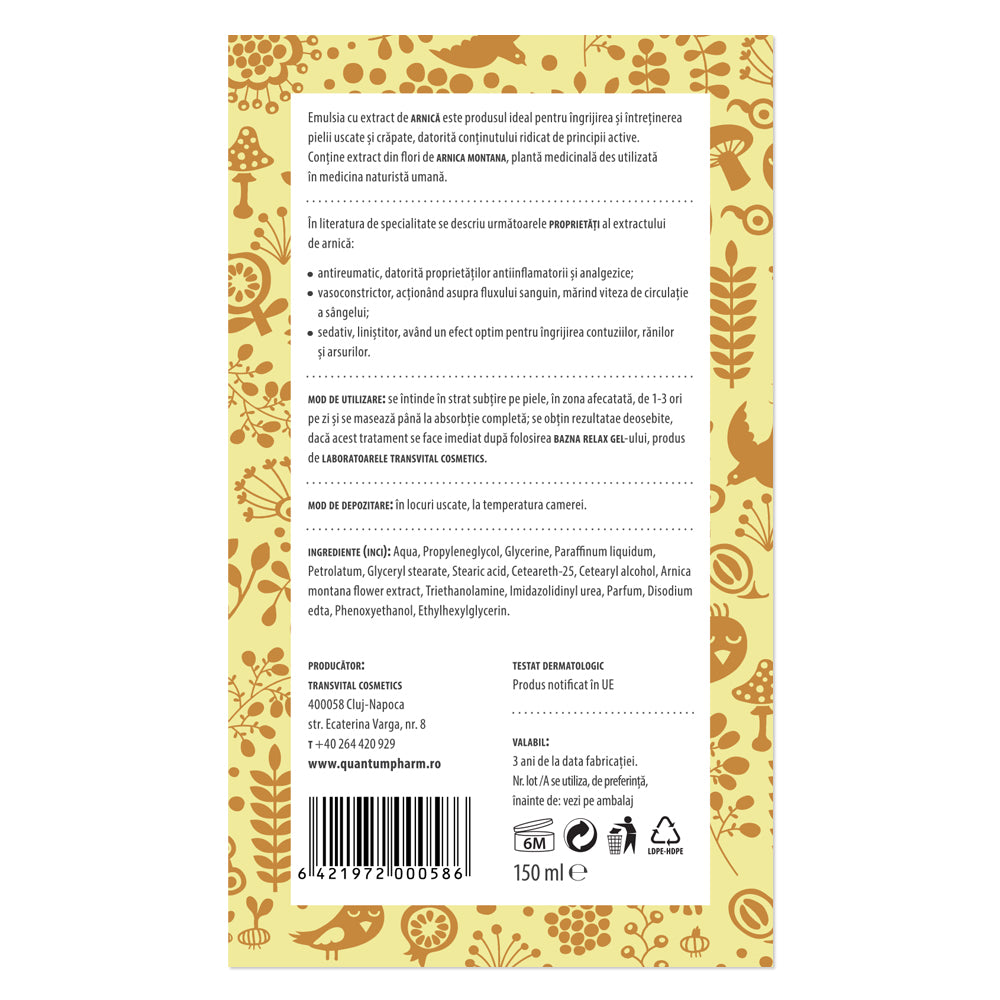 EMULSIE CU EXTRACT DE ARNICĂ, 150ml