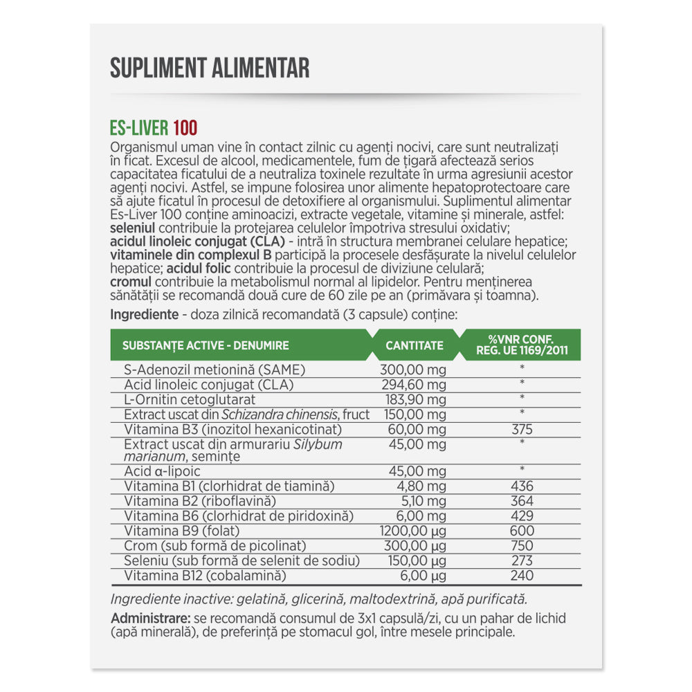 ES-LIVER 100, 30 capsule