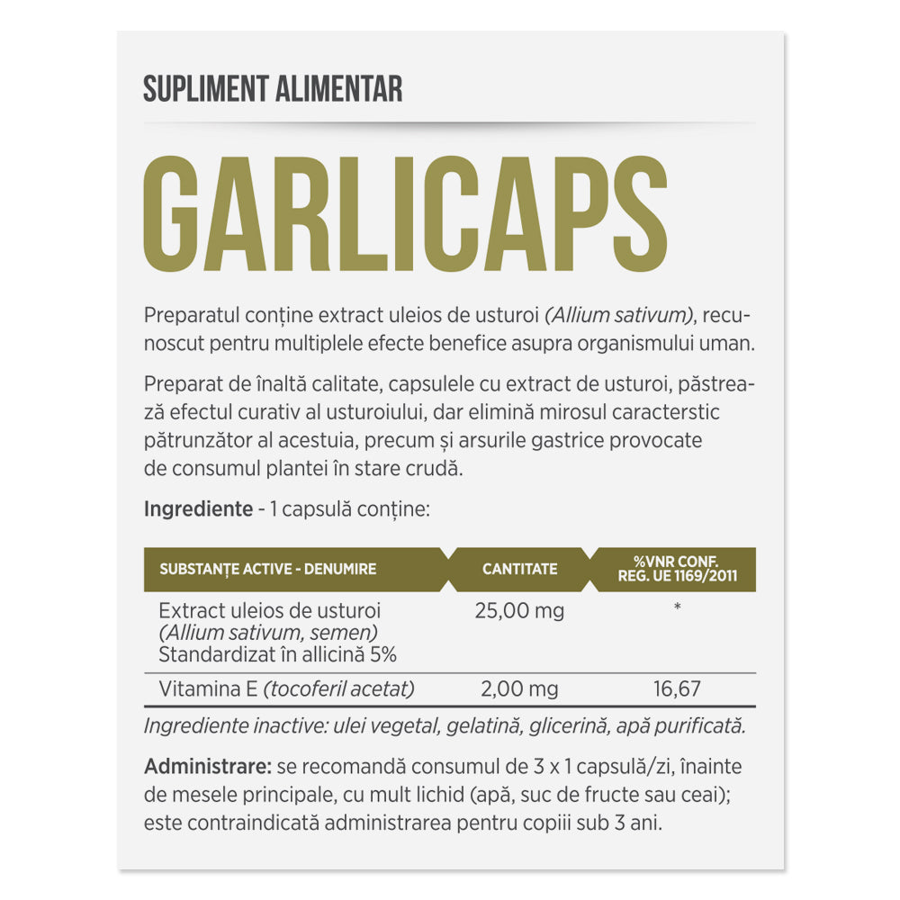 GARLICAPS, 30 capsule