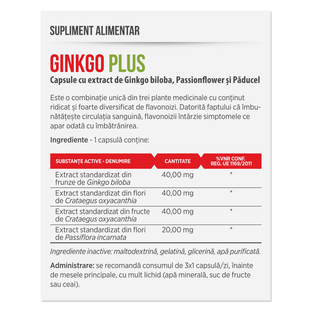 GINKGO PLUS, 30 capsule