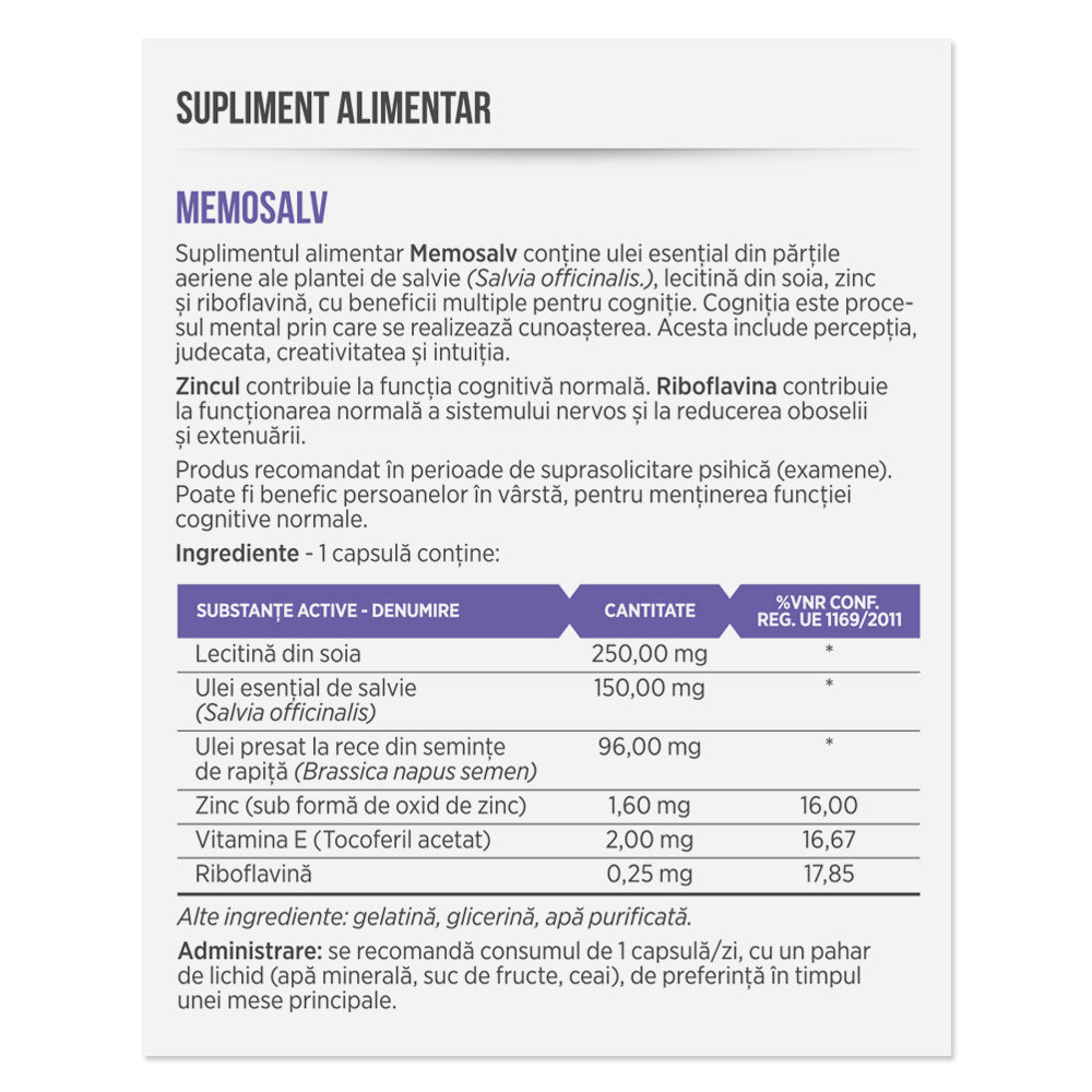 MEMOSALV, 30 capsule