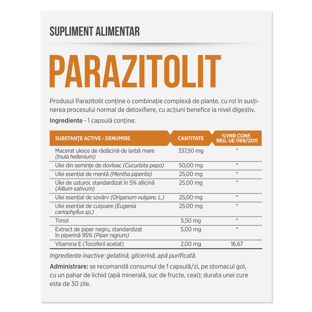 PARAZITOLIT, 30 capsule