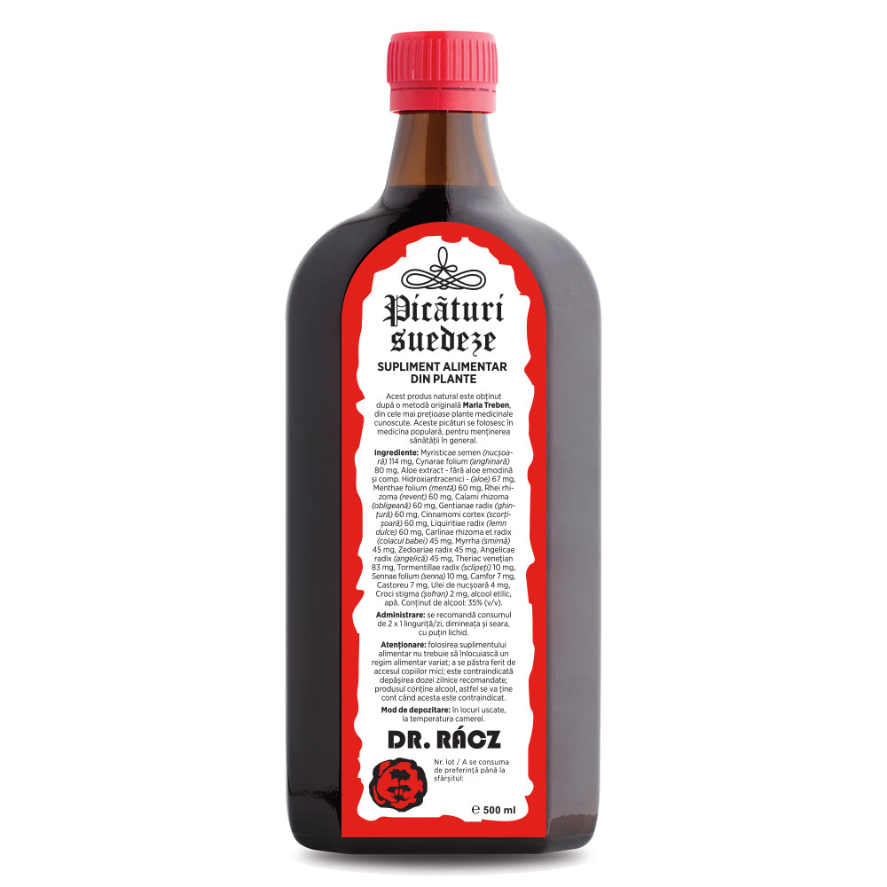 PICĂTURI SUEDEZE DR RÁCZ, 500ml