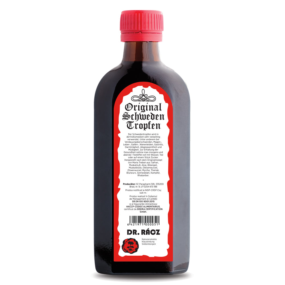 PICĂTURI SUEDEZE DR RÁCZ, 250ml