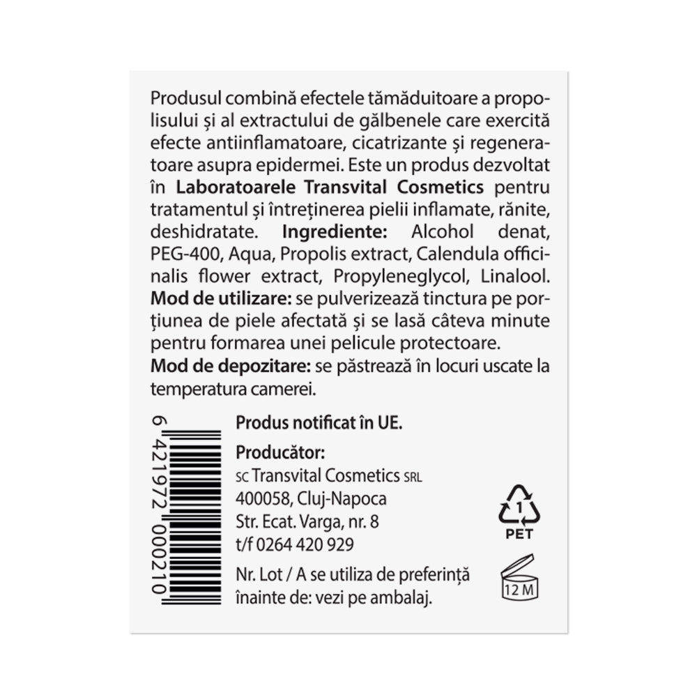 SPRAY PROPOLIS CU GĂLBENELE, 25ml