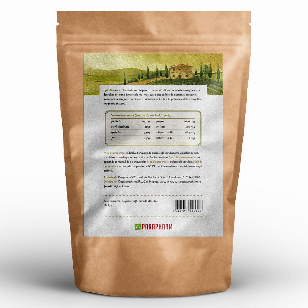 PULBERE DIN SPIRULINĂ, 250g