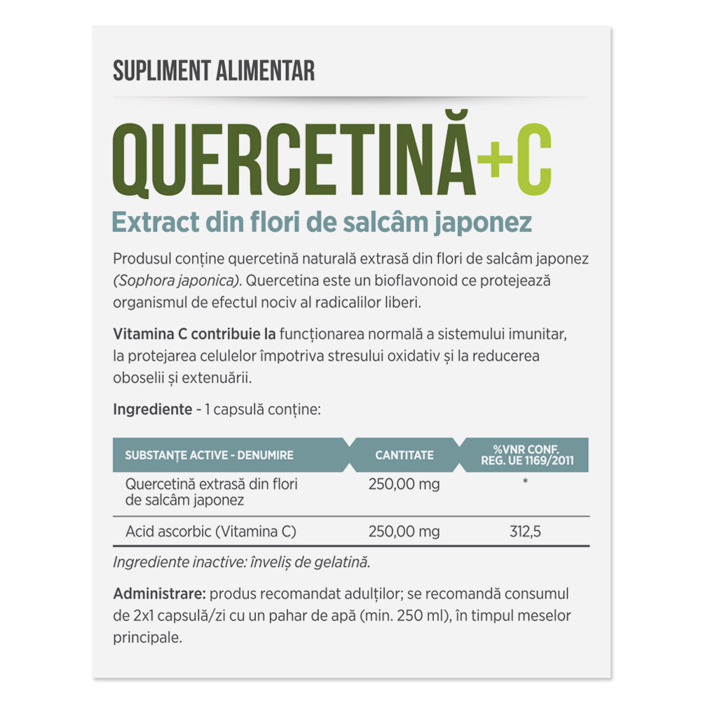 QUERCETINĂ + C, 30 capsule