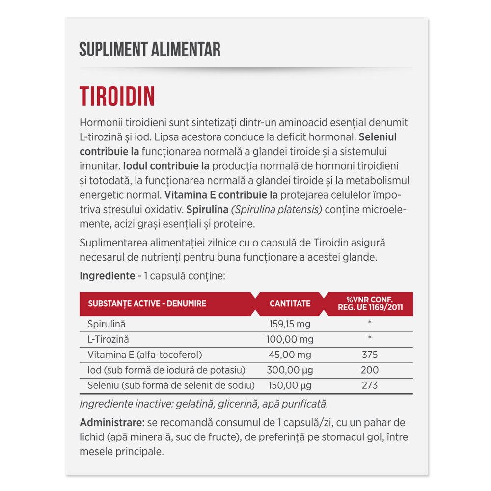 TIROIDIN, 30 capsule