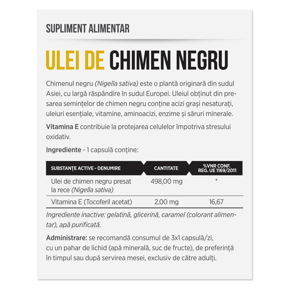 ULEI DE CHIMEN NEGRU, 30 capsule