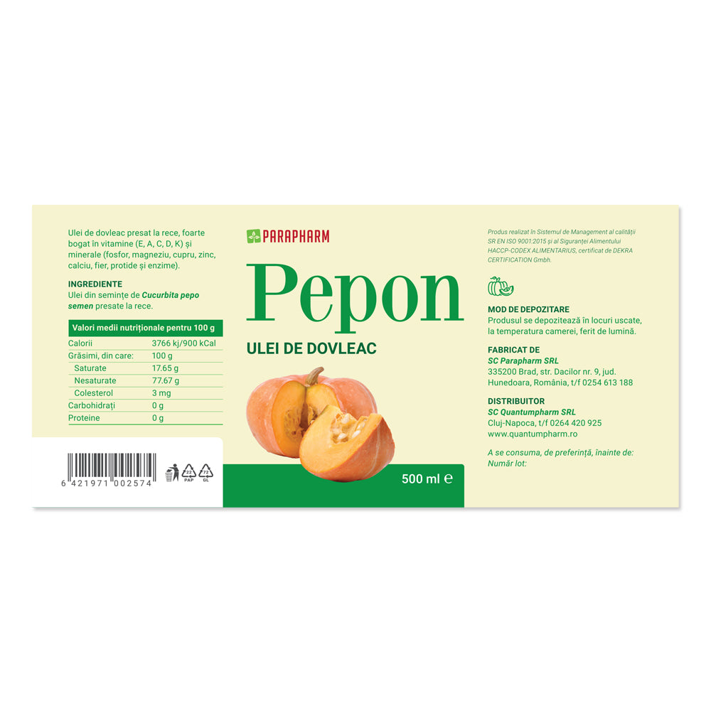 ULEI DE DOVLEAC PEPON, 500ml