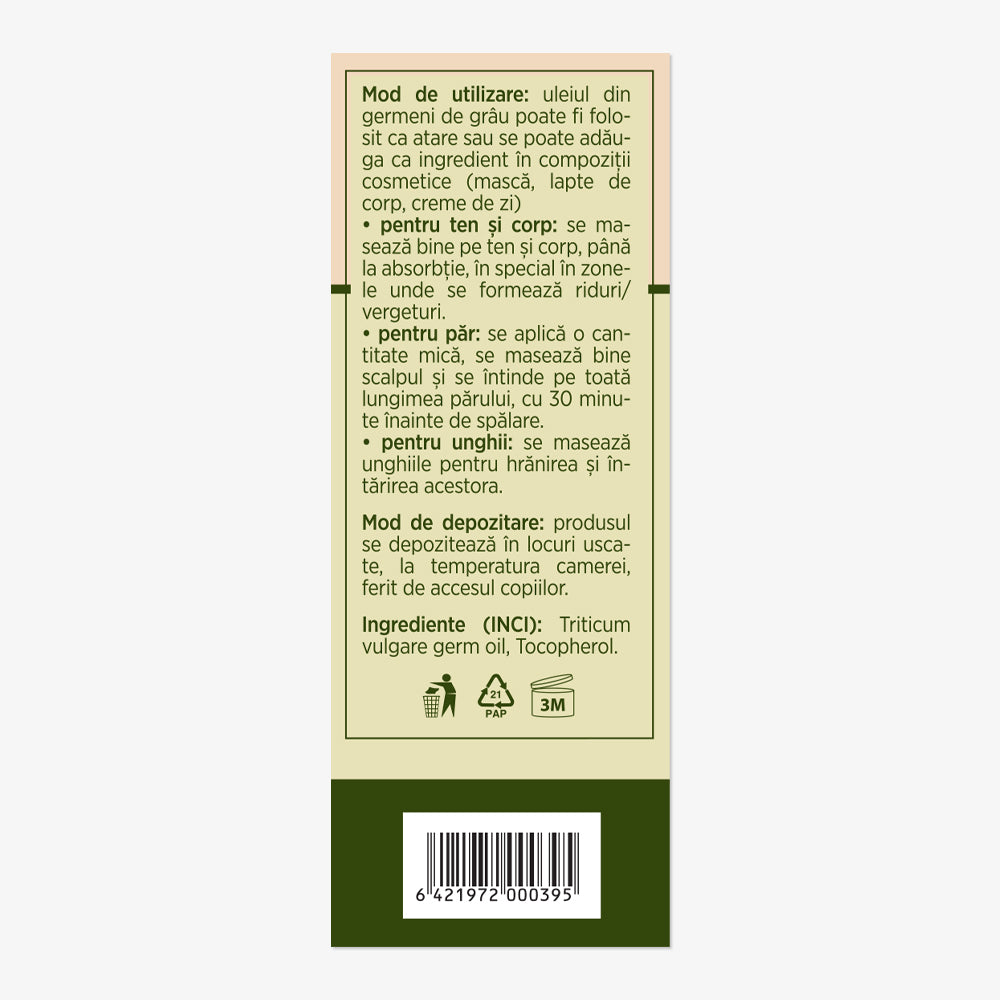 ULEI DIN GERMENI DE GRÂU, 10ml