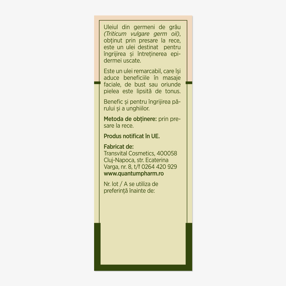 ULEI DIN GERMENI DE GRÂU, 10ml