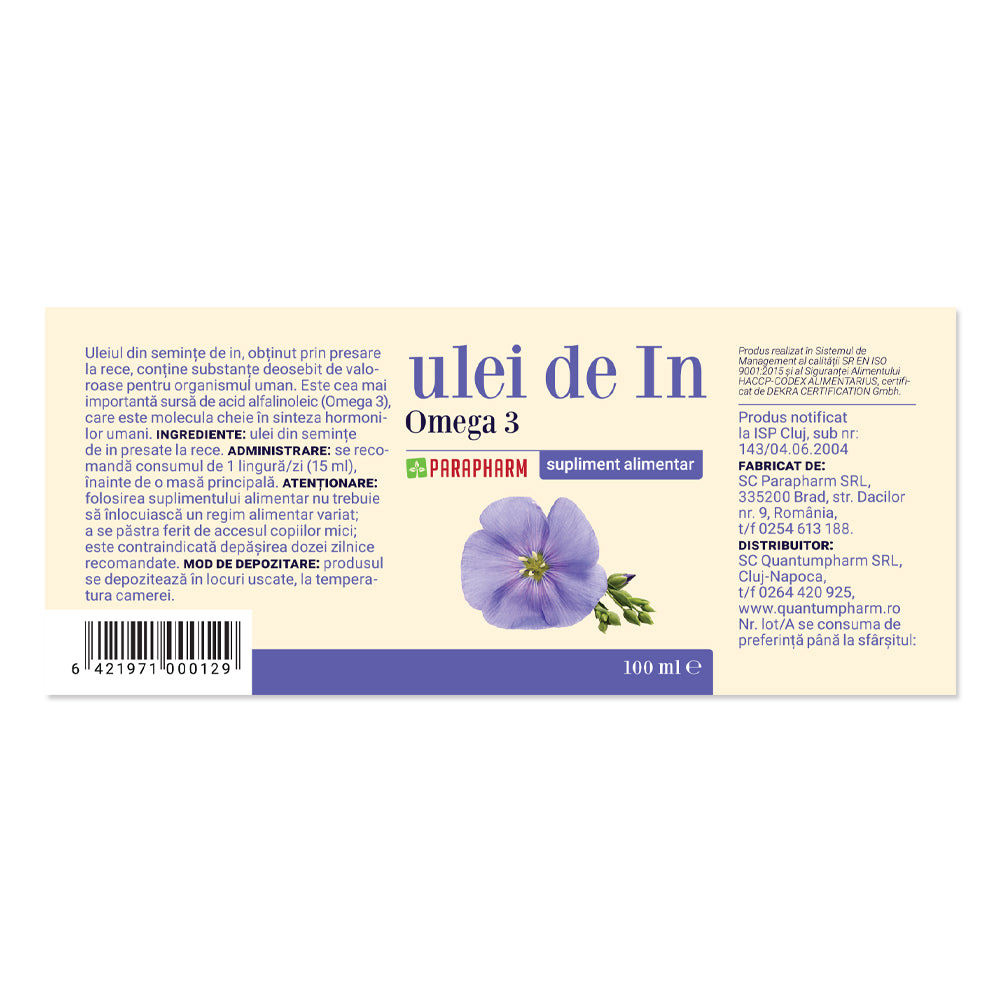 ULEI DE IN OMEGA 3, 100ml