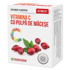VITAMINA C CU PULPĂ DE MĂCEȘE, 30 tablete